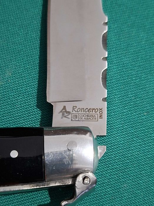 Canivete/Navalha artesanal Roncero Albacete, com logotipo, bolsa, NOVO