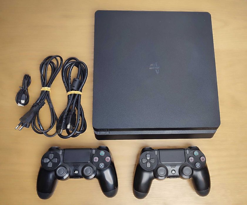 Playstation 4 SLIM 1000 GB 2 Pady Gwarancja Konsola - Komplet Zestaw