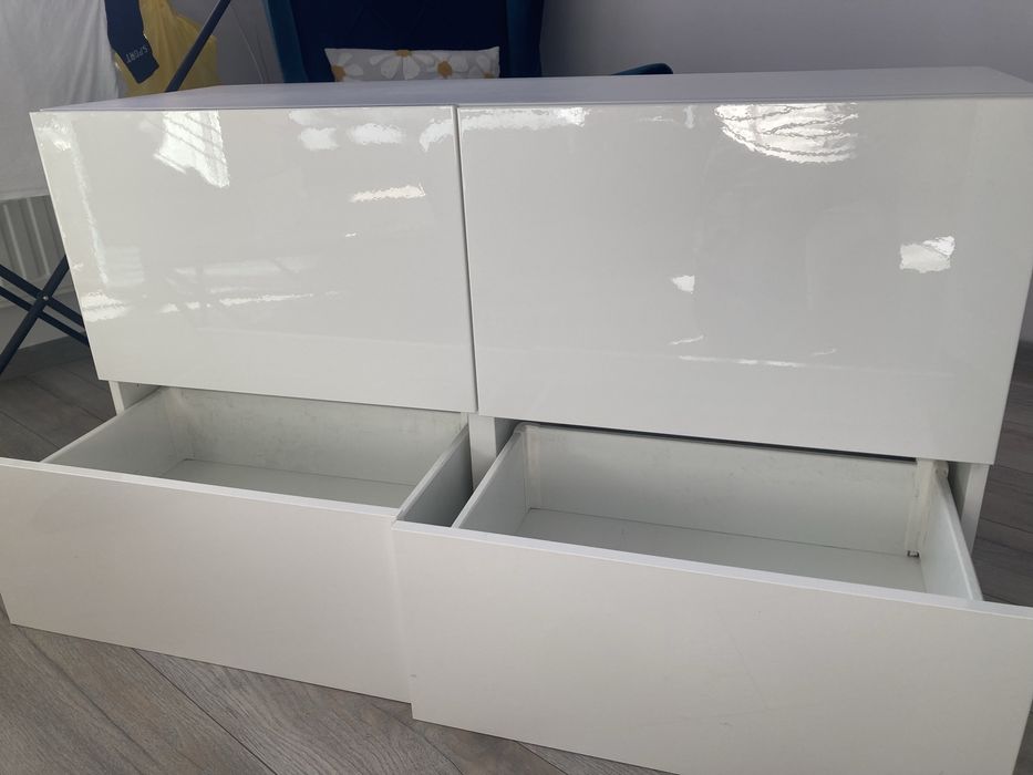 Szafka ikea besta - bialy połysk
