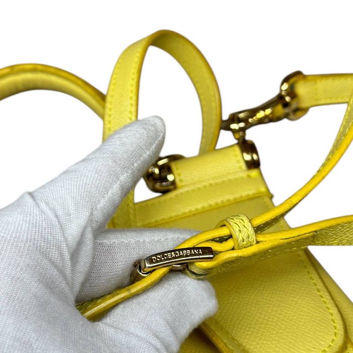 Женская сумка Dolce Gabbana sicily small calfskin yellow bag оригинал