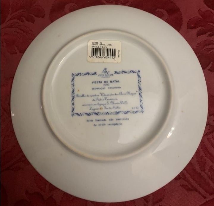 Prato "FESTA DE NATAL" da Vista Alegre