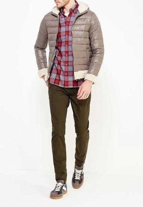 Мужская куртка с капюшоном стеганый авиатор бомбер пуховик от Crosby