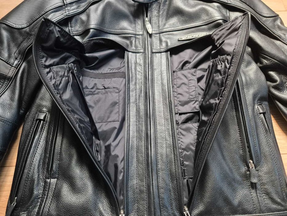Casaco em pele Harley Davidson FXRG com protecoes como novo