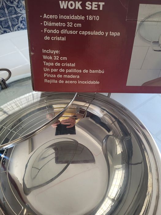 Panela wok aço inox