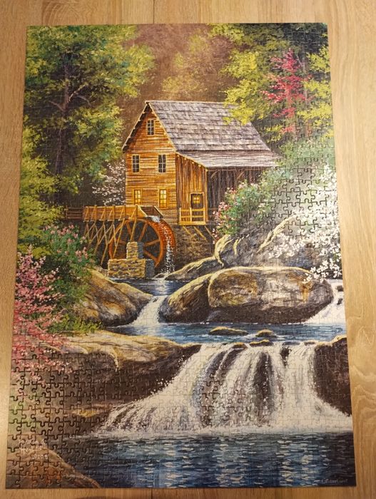 Puzzle 1000 castorland wiosenny młyn