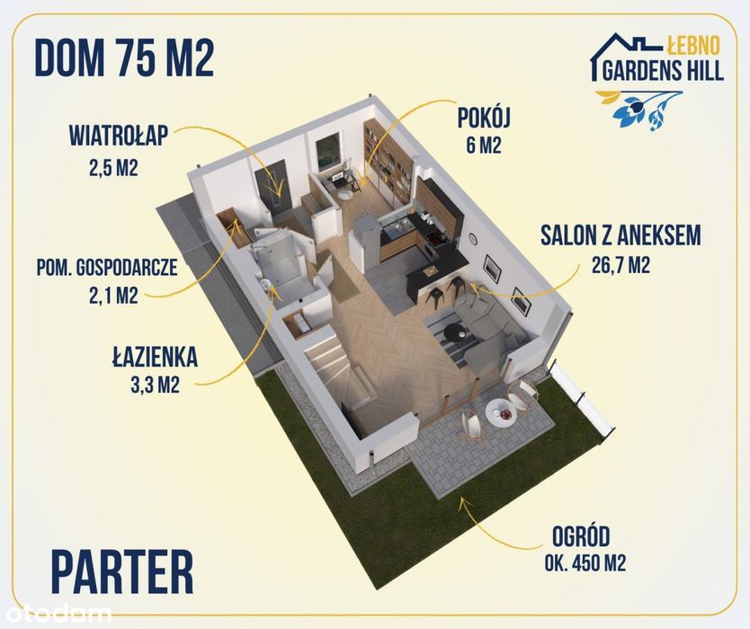 Dom 5 pokoi i duży ogród + Bon na wykończenie