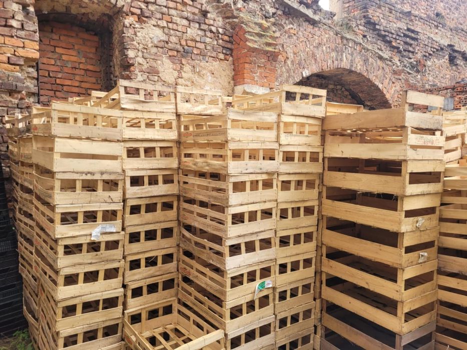 Skrzynki plastikowe, drewnianie