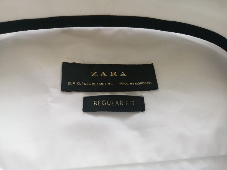 Koszula biała plisy XL Zara
