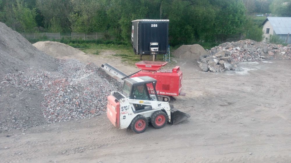 Usługi kruszenia betonu, cegły. Kruszarka mobilna, małe ilości, 29 zł