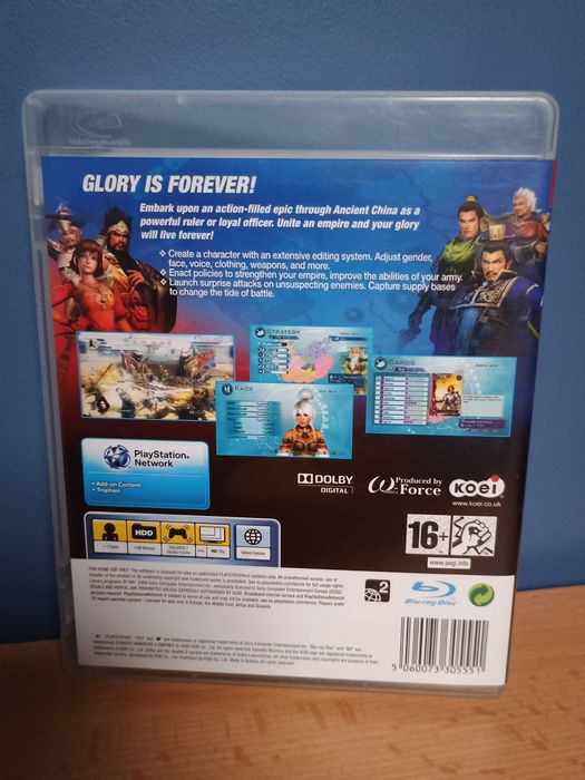 Dynasty Warriors 6: Empires Sony PlayStation 3 (PS3) angielska komplet
