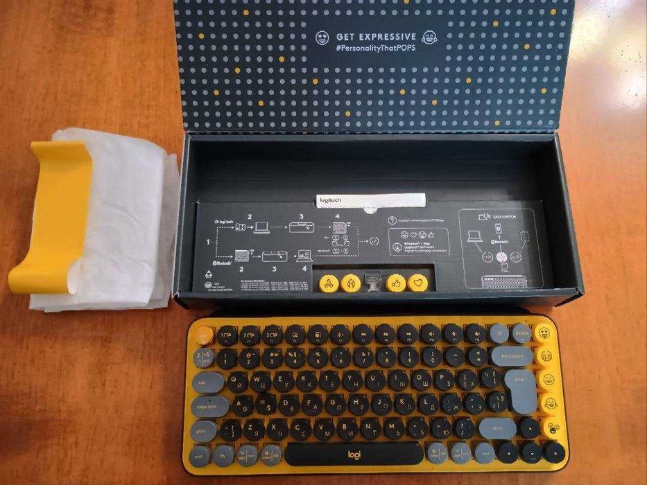 Logitech POP Keys Wireless Mechanical Keyboard UA Blast Yellow