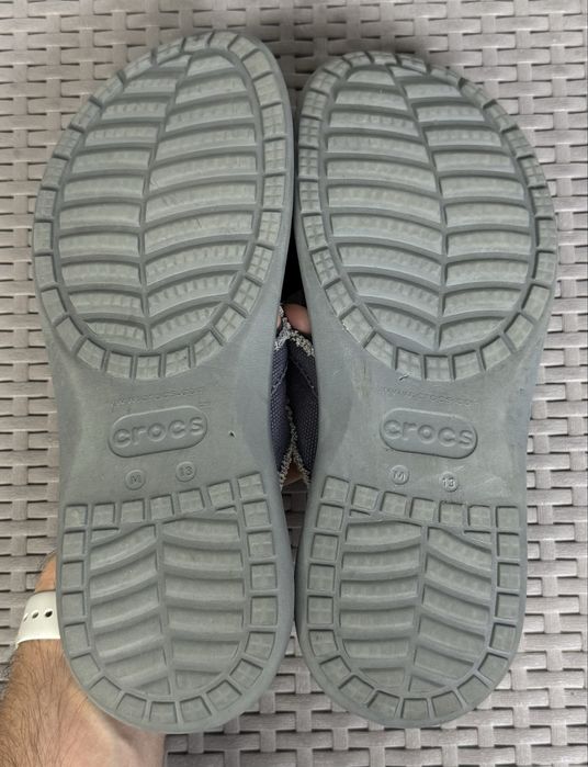 Crocs Dual кроксы вьетнамки шлепанцы M13 46 размер серые