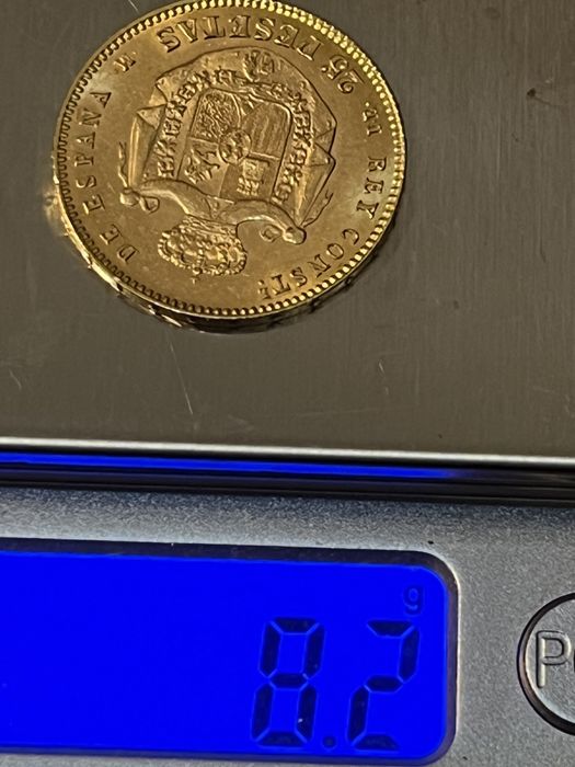 25 pesetas ouro espanha