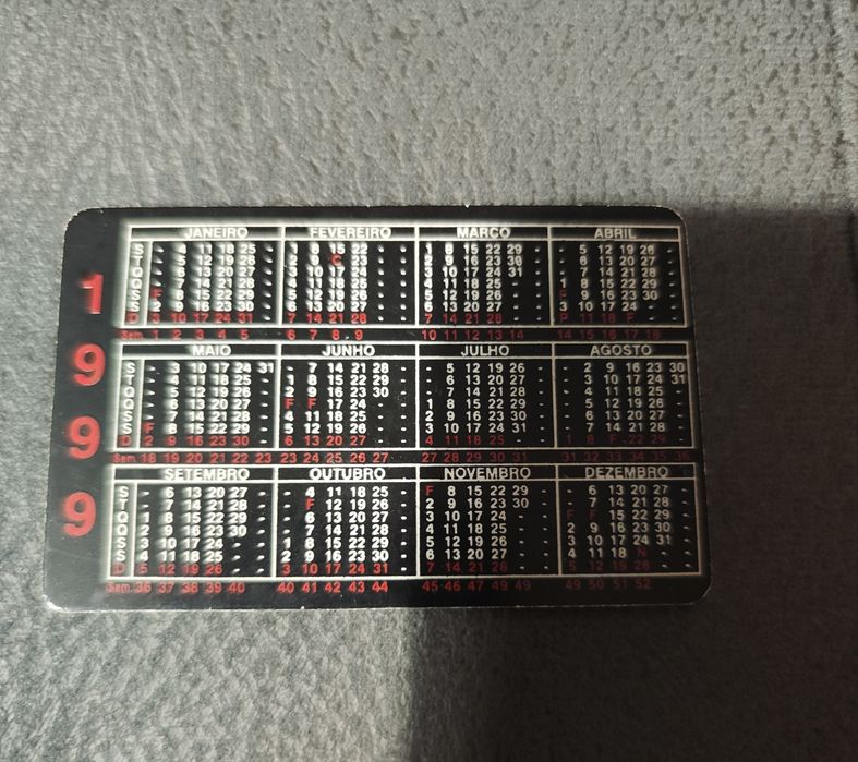 Dois calendários de bolso de 1994 e 1999