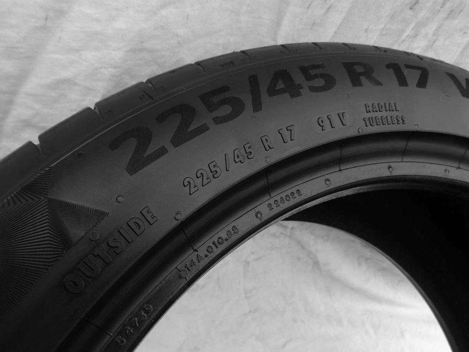 Opony letnie CONTINENTAL PremiumContact 6 225/45 R17 91V (2x7mm i 2x6mm)
