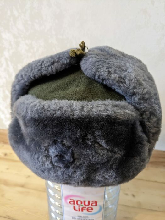 Шапка  ушанка серая