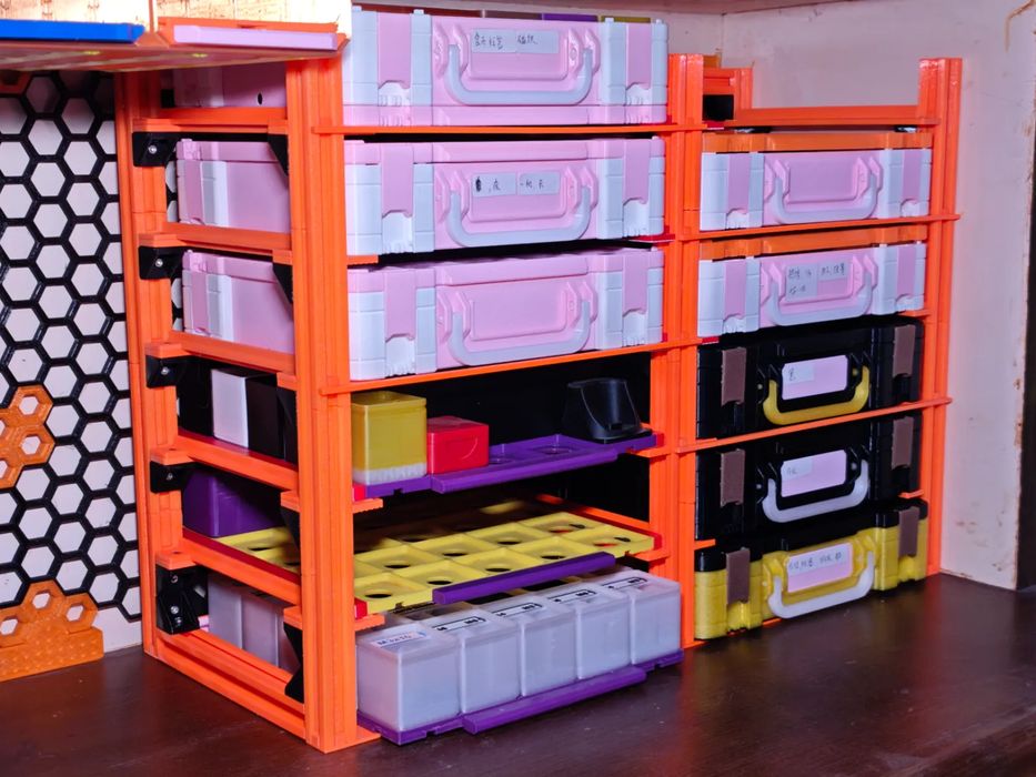 Sistema de Arrumação Modular "Gridfinity" para Perfil de Alumínio