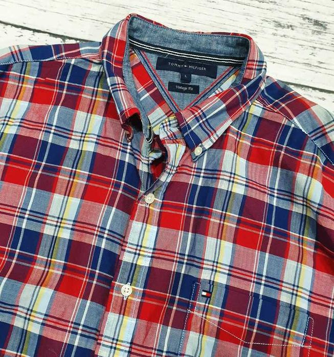 Tommy Hilfiger * vintage fit * koszula * kratka * męska * Nowa * L