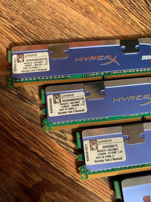 Оперативная па ять ddr 2 , 4x 1gb HyperX