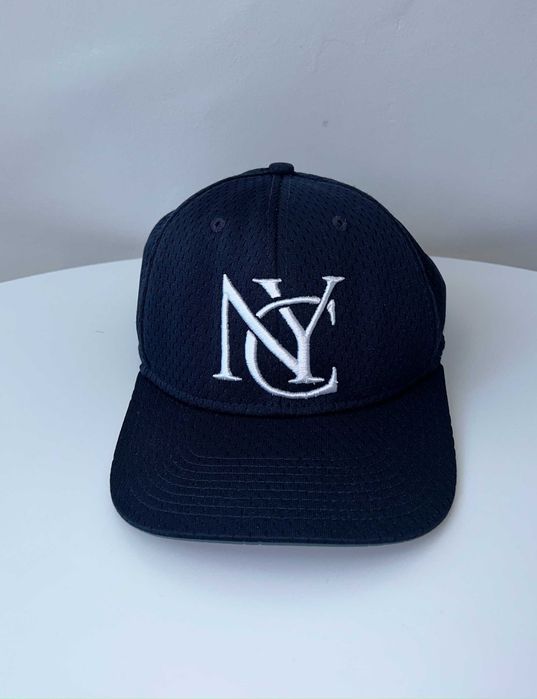 Бейсболка кепка темно-синея с вышитым логотипом NY New York Нью Йорк