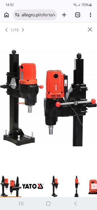 Wiertnica diamentowa Yato YT-81983  Diamentowa do Betonu ze statywem 2800W YATO
