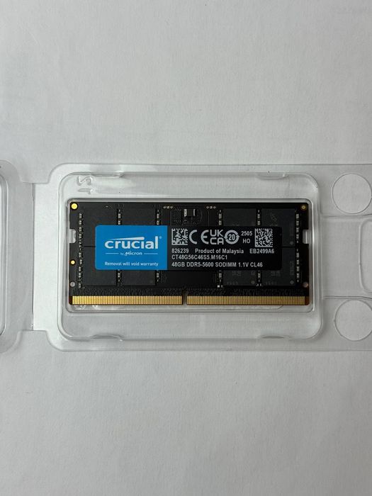 Оперативна пам'ять Crucial DDR5 SO-DIMM 48GB 5600MHz CL46