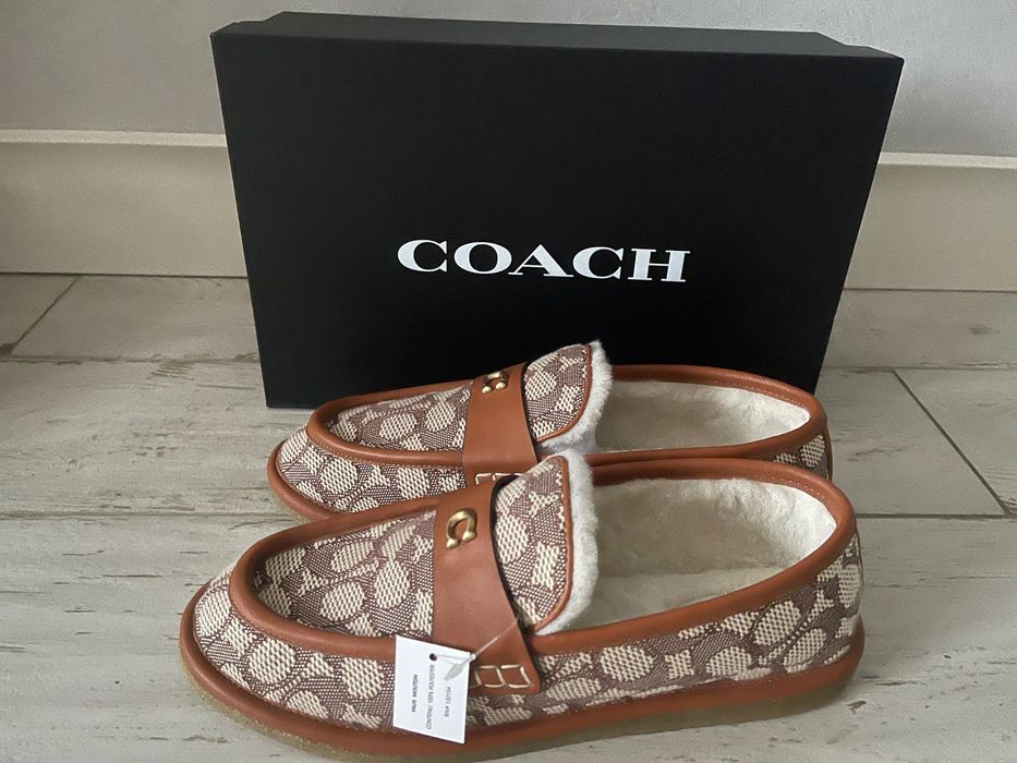 COACH original. Теплые лоферы на меху р 39-39,5