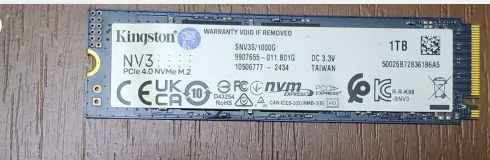 Продам SSD Nvme  1Tb