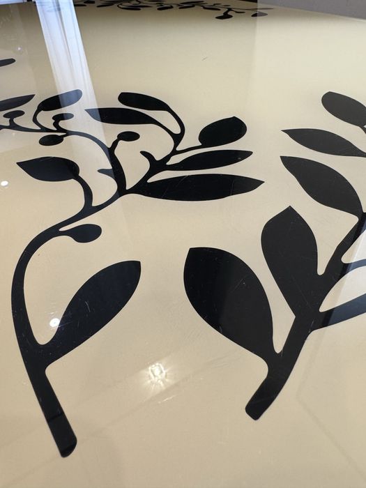 Скляний обідній стіл 110*70