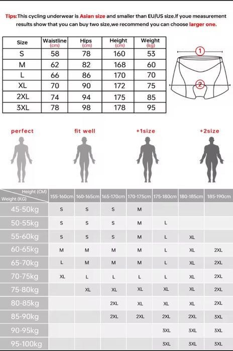 Boxer ciclismo acolchoado com GEL / Calções de ciclismo