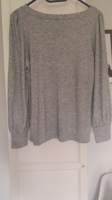 Bluzka Marks&Spencer szara sweter wiskoza i wełna dobry skład