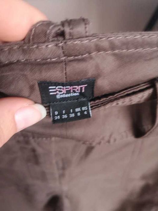 Esprit brązowe spodnie proste r. 34