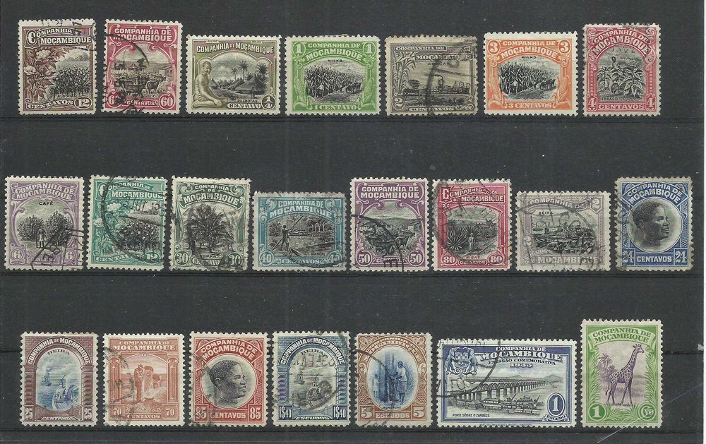 Selos portugueses – Ex-colónia - Companhia de Moçambique - 108 selos