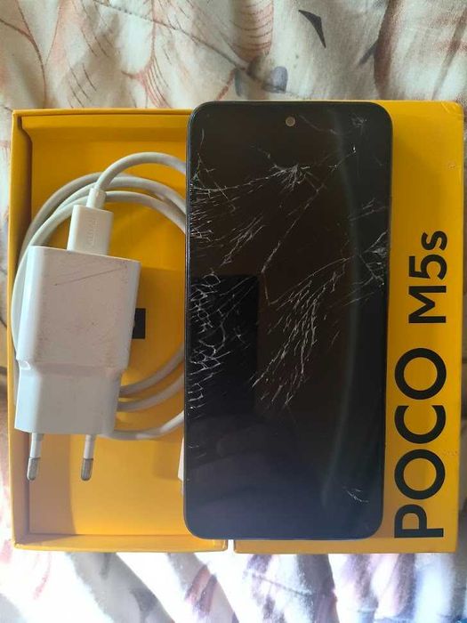 Poco m5s під відновлення + Зарядка та чохол захисне шкло