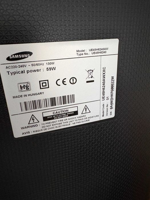 TV Samsung UE48H6240AW 122cm 48" Full HD Smart TV Wi-Fi