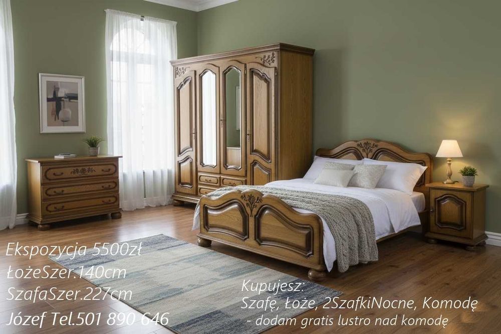 Meble do sypialni - Dębowe - Stylowe - Dowieziemy