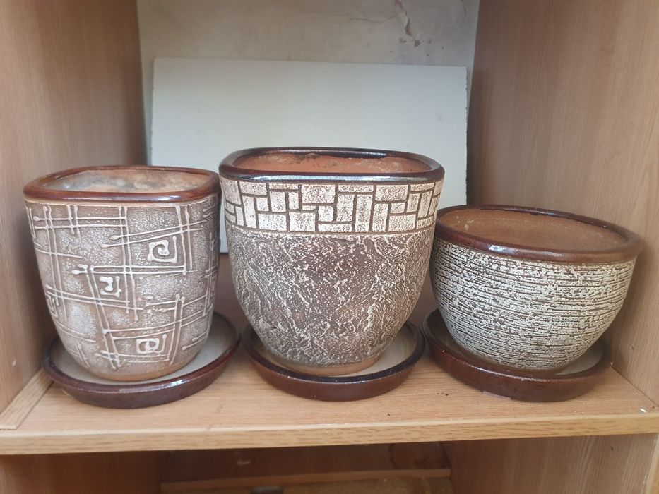 Горщик для квітів з червоної глини ручна робота