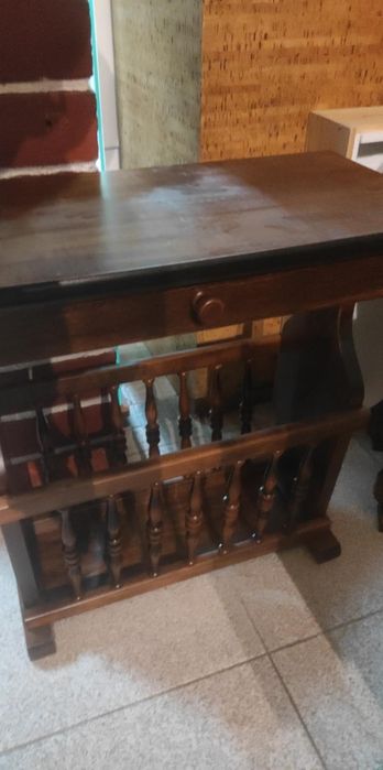 Solid Wood Table with Drawer
