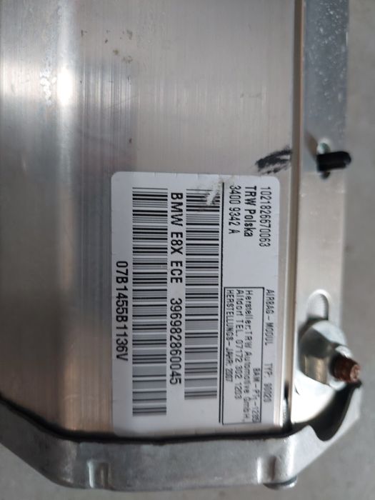 poduszka airbag pasażera bmw e87 e85 e84 e81 e82 1 naboj