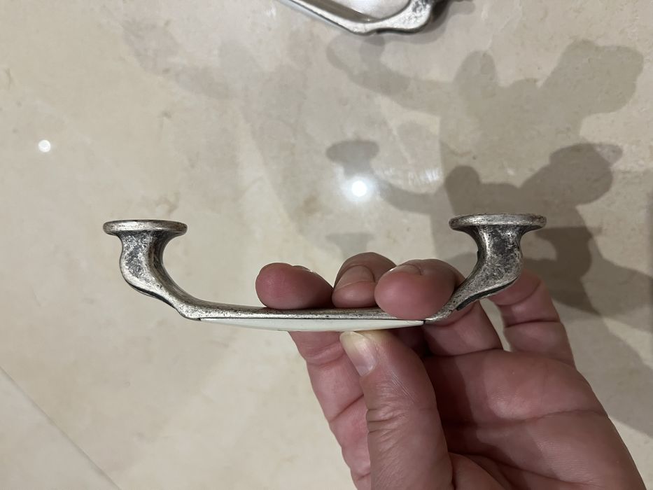 Винтаж ручки мебельные фарфор 2 шт Франция