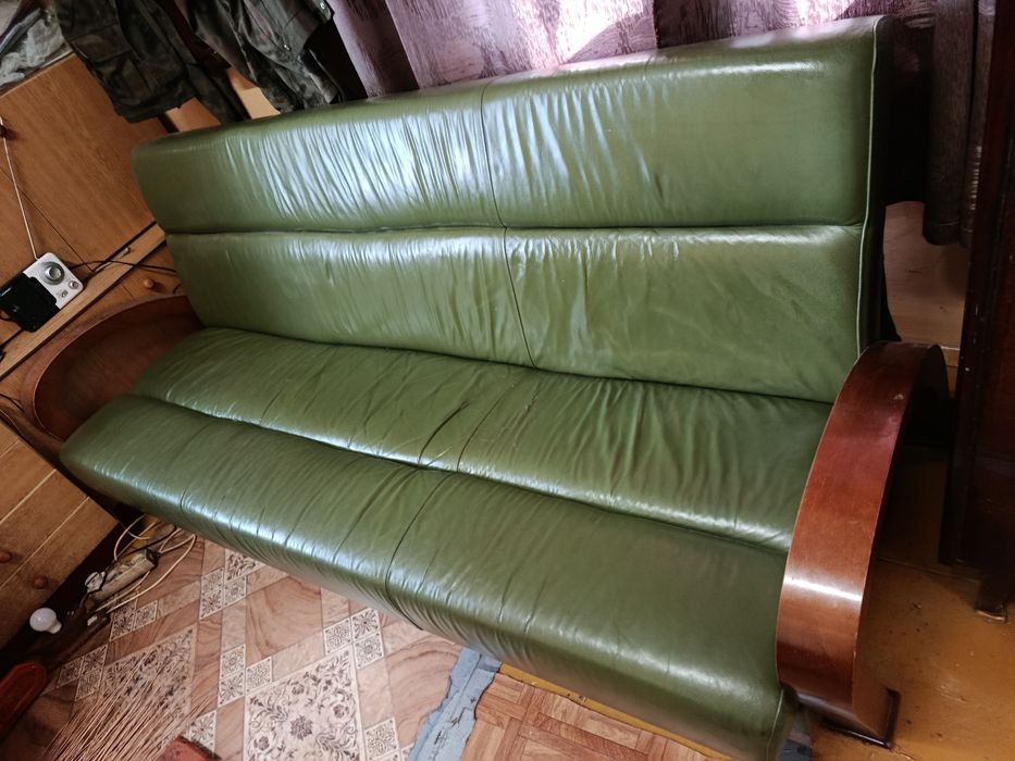 Kanapa rozkładana ze skóry!