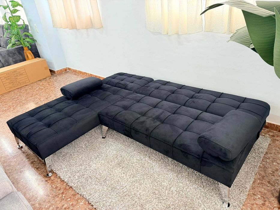SOFA CAMA CHAISELONGUE REVERSIVEL NOVO LEVAMOS SUA CASA ENVIO GRATIS