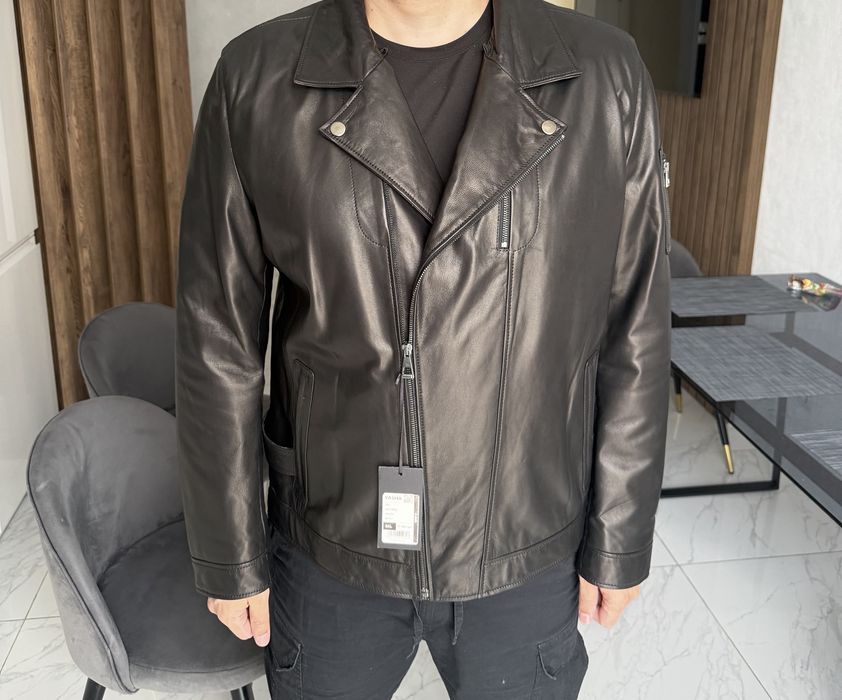 Куртка НОВА шкіряна чоловіча чорна на XL/2XL
