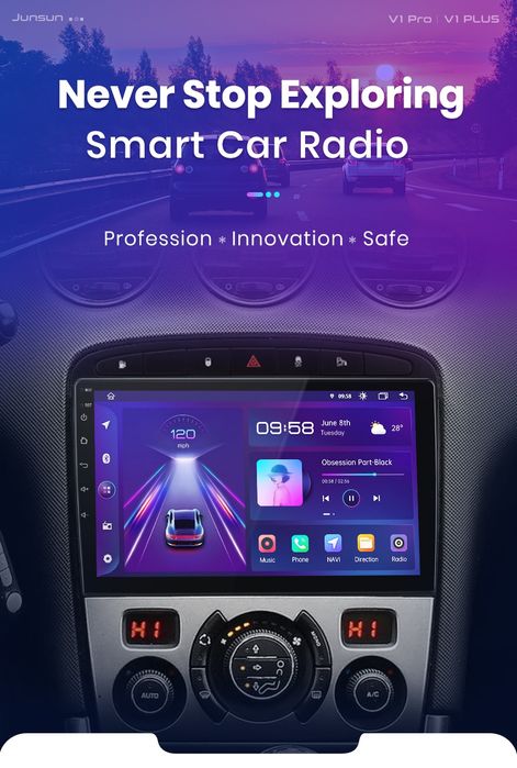 Rádio 9" android Peugeot 408 e 308 CARPLAY WIFI GPS 2/32GB Novo