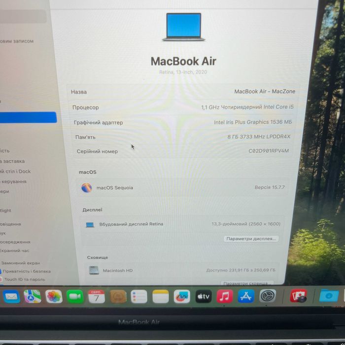 MacBook Air 13 2020 { I5 | 8gb | 512 ssd } Гаратнія. 47467SV