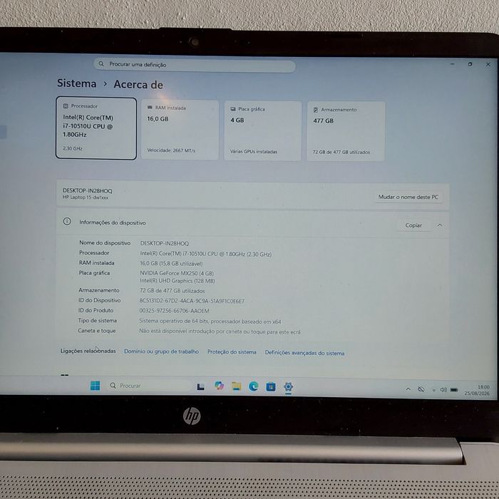 HP Laptop 15-dw1035np