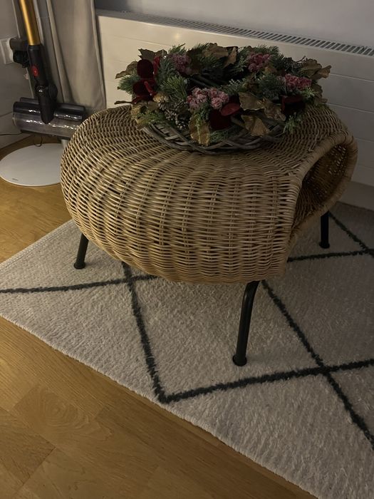 fotel rattan  ikea seria stockholm