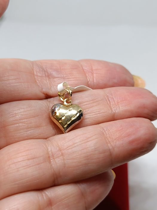Złoty wisiorek Serce, złoto próby 585