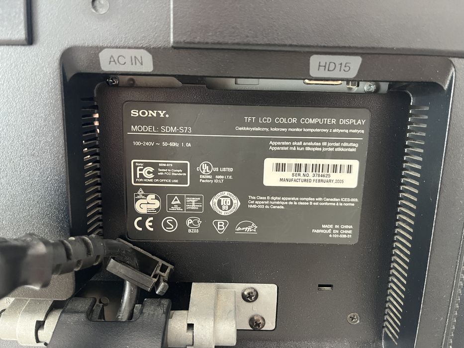 Vendo Monitor SONY SDM-S73 – 17"