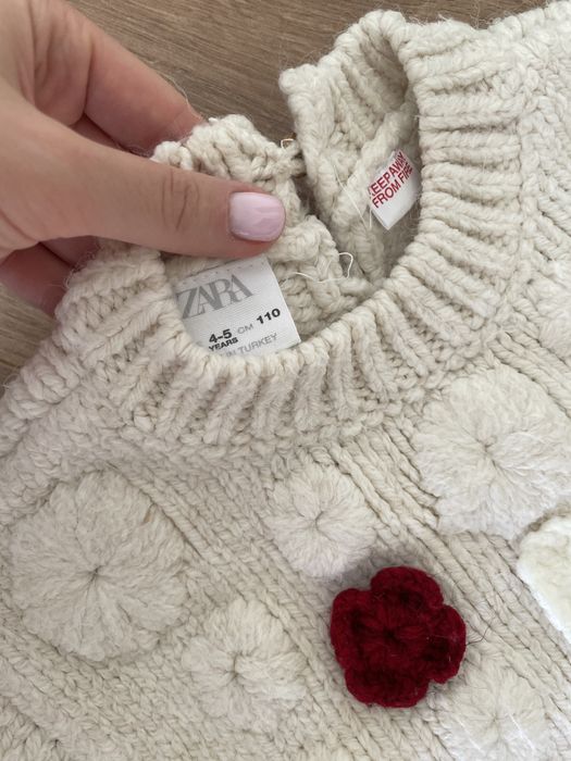 Кофта , светр вязаний Zara 4-5 , 110-116